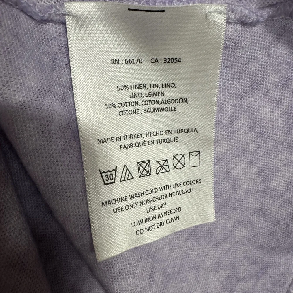 NEW Anthropologie Akemi + Kin Linen Slub Swing Tank Top Size S‎ Lavender Purple